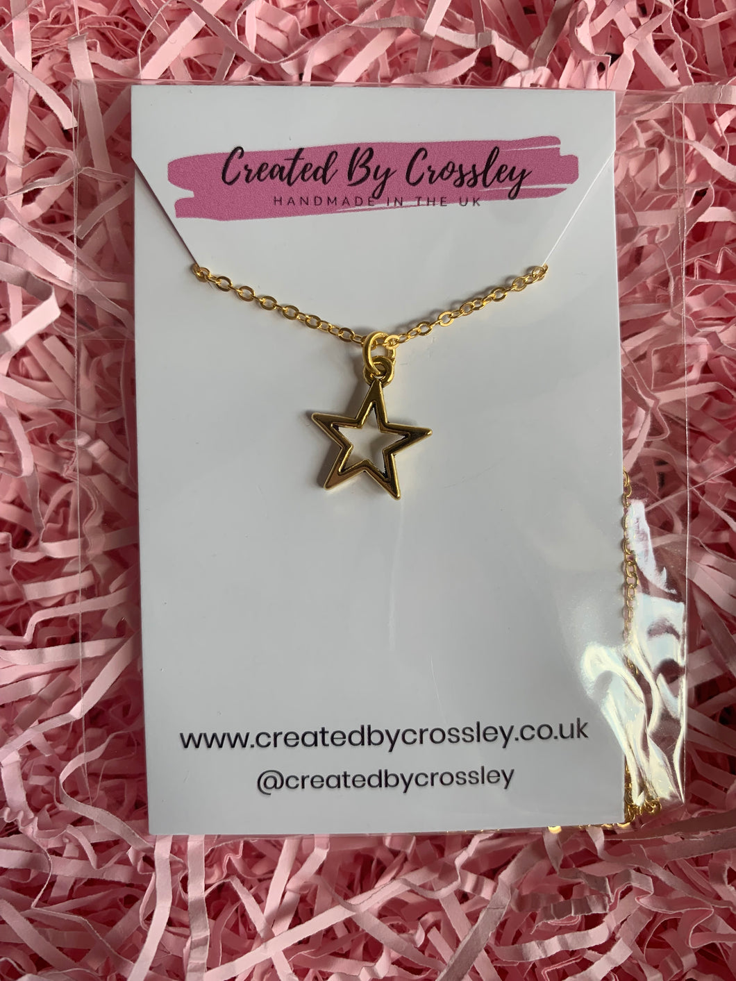 Star Outline Charm Necklace