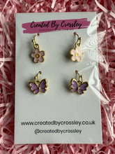 Load image into Gallery viewer, Flower Butterfly Earring Duo
