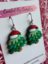Load image into Gallery viewer, Chunky Festive Christmas Tree Charm Earrings
