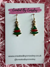 Load image into Gallery viewer, Christmas Tree Charm Earrings
