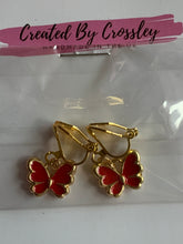 Load image into Gallery viewer, Mini Butterfly Clip On Earrings
