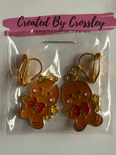 Load image into Gallery viewer, Gingerbread Man Clip On Earrings
