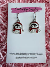 Load image into Gallery viewer, Festive Penguin Charm Earrings
