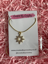 Load image into Gallery viewer, Gem Star Outline Charm Necklace
