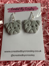 Load image into Gallery viewer, Grey Dog Clay Earrings
