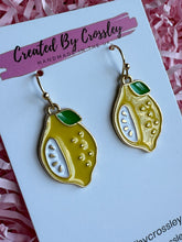 Load image into Gallery viewer, Lemon Charm Earrings
