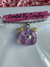Load image into Gallery viewer, Purple Bear Charm Necklace
