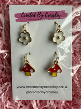 Load image into Gallery viewer, Flower Mushroom Earring Duo
