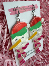 Load image into Gallery viewer, Large Snowman Charm Earrings
