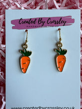 Load image into Gallery viewer, Carrot Charm Earrings
