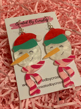 Load image into Gallery viewer, Large Snowman Charm Earrings
