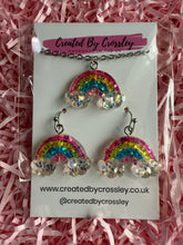 Load image into Gallery viewer, Glitter Rainbow Jewellery Set
