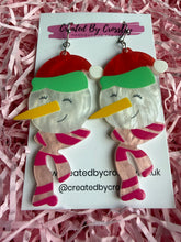 Load image into Gallery viewer, Large Snowman Charm Earrings
