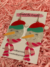 Load image into Gallery viewer, Large Snowman Charm Earrings
