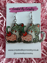 Load image into Gallery viewer, Cake Cat Charm Earrings
