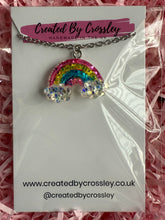 Load image into Gallery viewer, Glitter Rainbow Charm Necklace
