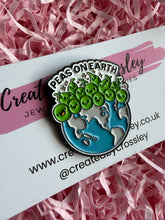Load image into Gallery viewer, Peas on Earth Pin Badge
