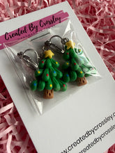 Load image into Gallery viewer, Chunky Christmas Tree Clip On Earrings

