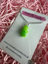 Load image into Gallery viewer, Light Green Turtle Charm Necklace
