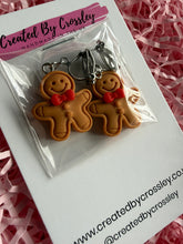 Load image into Gallery viewer, Chunky Gingerbread Clip On Earrings

