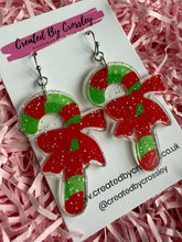 Load image into Gallery viewer, Large Candycane Charm Earrings
