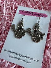 Load image into Gallery viewer, Winter Snowman Charm Earrings
