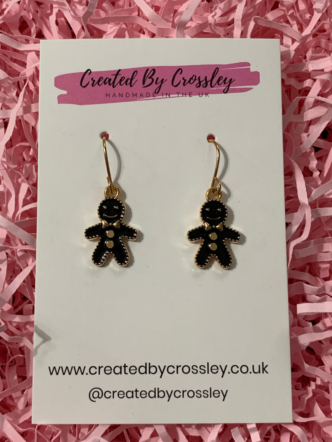 Gingerbread Man Charm Earrings