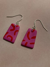 Load image into Gallery viewer, Pink and Red Clay Earrings
