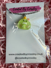 Load image into Gallery viewer, Green Monster Charm Necklace
