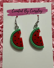 Load image into Gallery viewer, Watermelon Charm Earrings
