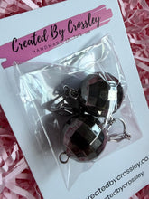 Load image into Gallery viewer, Black Disco Ball Clip On Earrings
