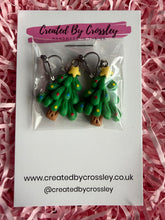 Load image into Gallery viewer, Chunky Christmas Tree Clip On Earrings
