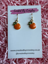 Load image into Gallery viewer, Orange Charm Earrings
