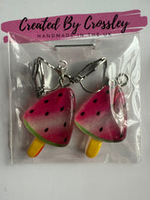 Load image into Gallery viewer, Watermelon Clip On Earrings
