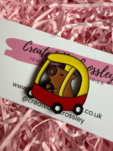 Load image into Gallery viewer, Car Capybara Pin Badge
