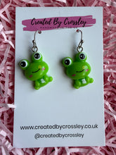 Load image into Gallery viewer, Frog Charm Earrings
