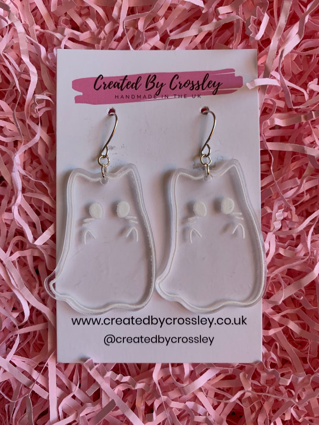 Ghost Cats Charm Earrings