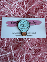 Load image into Gallery viewer, “Inspire and Create” Lightbulb Pin Badge
