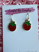 Load image into Gallery viewer, Strawberry Charm Earrings
