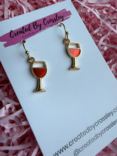 Load image into Gallery viewer, Wine Glass Charm Earrings
