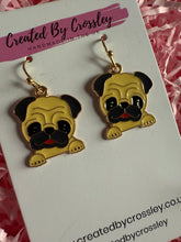 Load image into Gallery viewer, Pug Dog Charm Earrings
