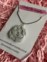 Load image into Gallery viewer, Guinea Pig Grey Clay Earrings and Necklace
