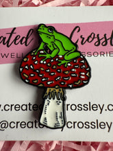 Load image into Gallery viewer, Mushroom Frog Pin Badge

