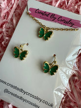 Load image into Gallery viewer, Mini Green Butterfly Jewellery Set
