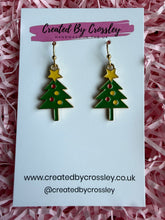 Load image into Gallery viewer, Christmas Tree Charm Earrings
