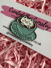 Load image into Gallery viewer, Catpuccino Cat Coffee Pin Badge
