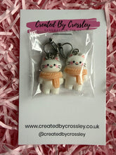 Load image into Gallery viewer, White Cat Clip On Earrings
