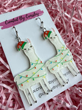 Load image into Gallery viewer, Christmas Llama Charm Earrings
