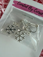 Load image into Gallery viewer, Mini Snowflake Clip On Earrings
