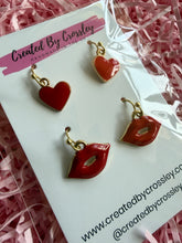 Load image into Gallery viewer, Red Love Earring Duo
